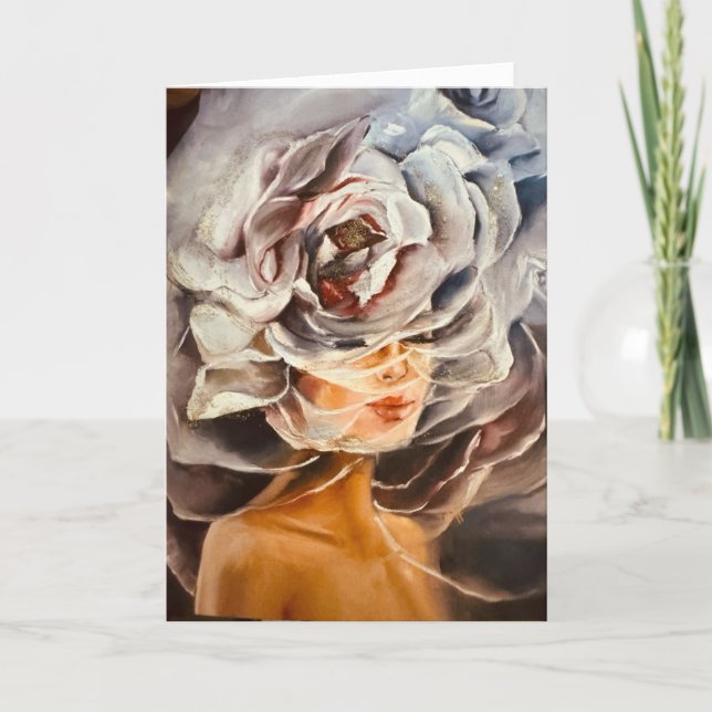 (PLAIN) Rose painting greeting cards