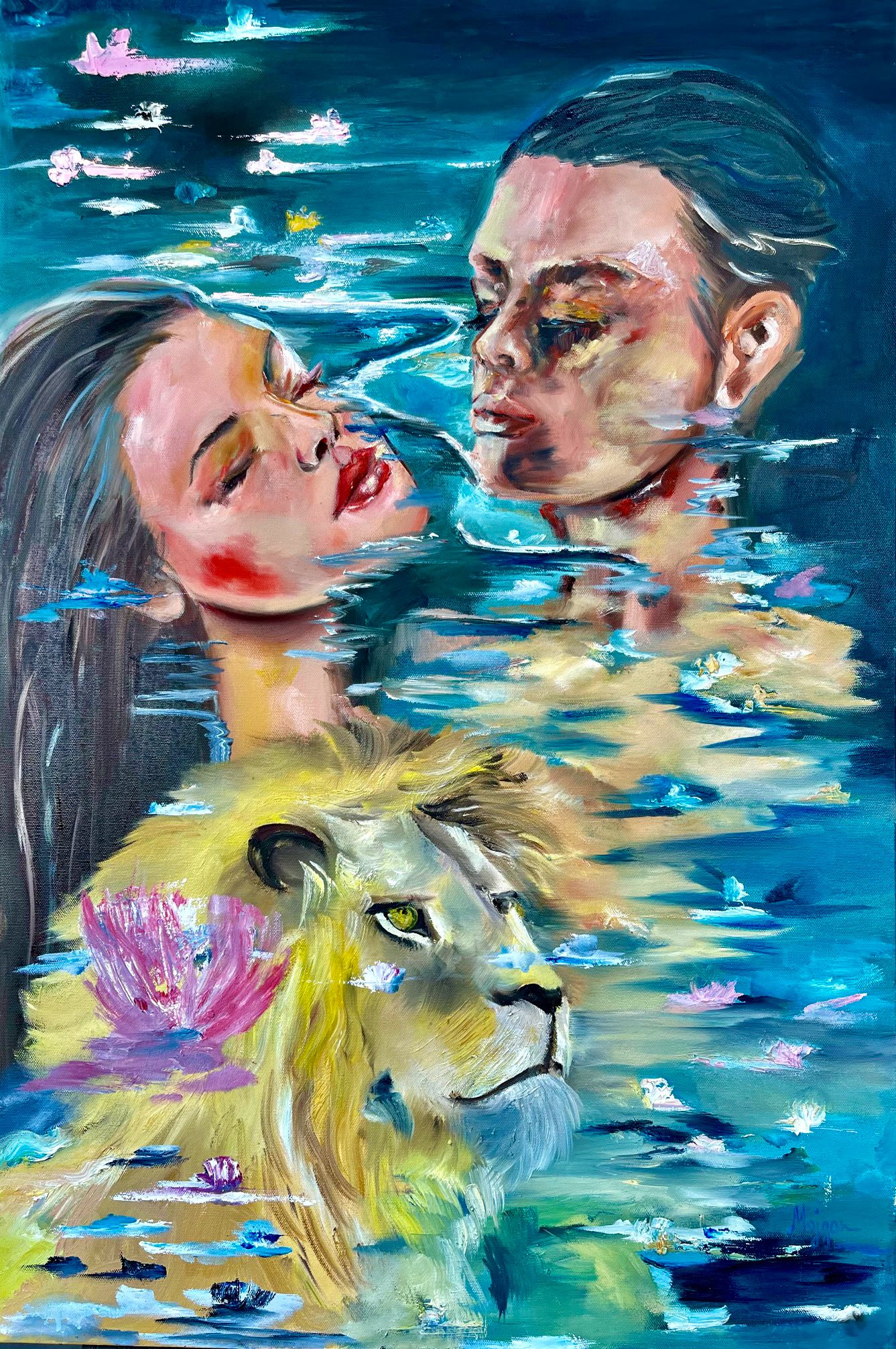 Lagoon Serenity Oil Painting (REPRINT) | Mojgan Vahdati - Nia | Mojarts