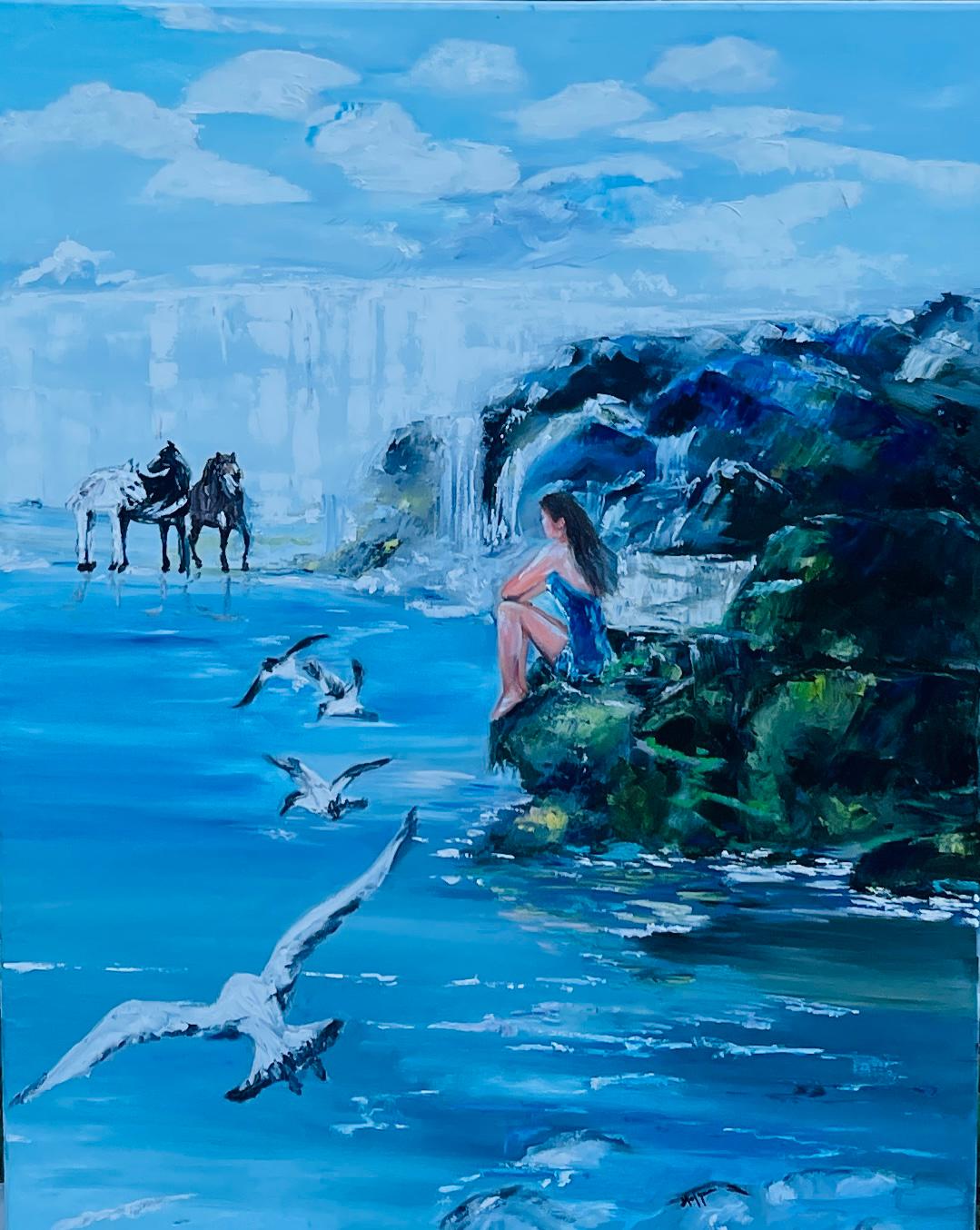 Seaside Harmony Oil Painting (REPRINT) | Mojgan Vahdati - Nia | Mojarts