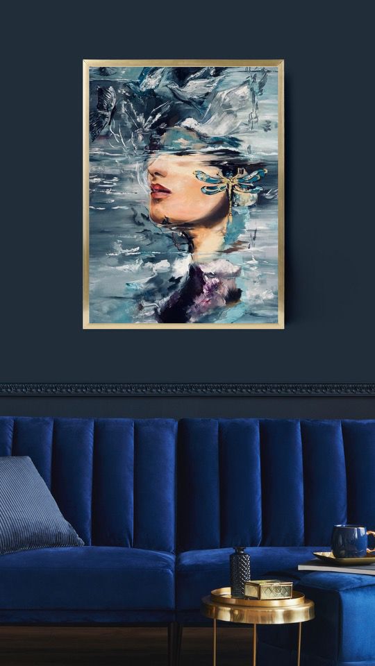 Fly Underwater Oil Painting PRINT