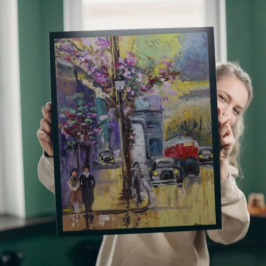 Paris in the 1950s Oil Painting (ORIGINAL)