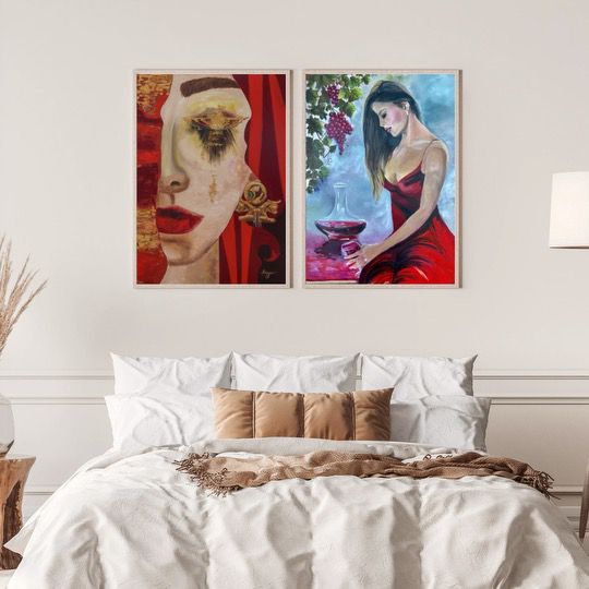 Scarlet Soiree Oil Painting (SOLD)