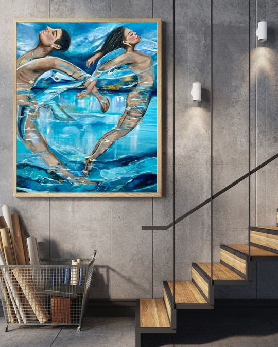 Oceanic Embrace Oil Painting (ORIGINAL)