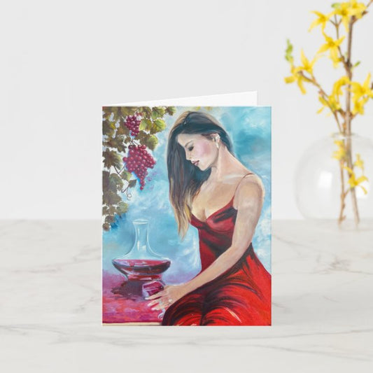 At the Winery plain greeting cards, Mojgan Vahdati-Nia