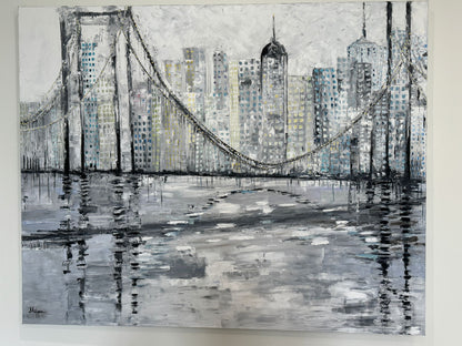 Brooklyn bridge Oil Painting (REPRINT) | Mojgan Vahdati - Nia | Mojarts