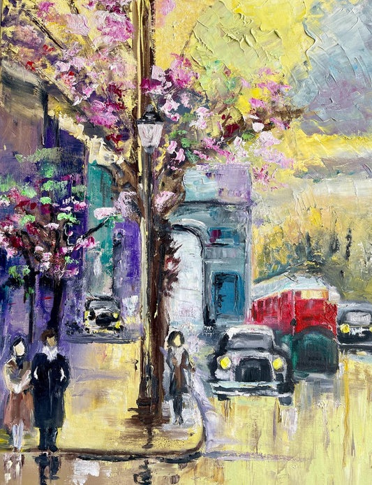 Paris in the 1950s Oil Painting (REPRINT) | Mojgan Vahdati - Nia | Mojarts